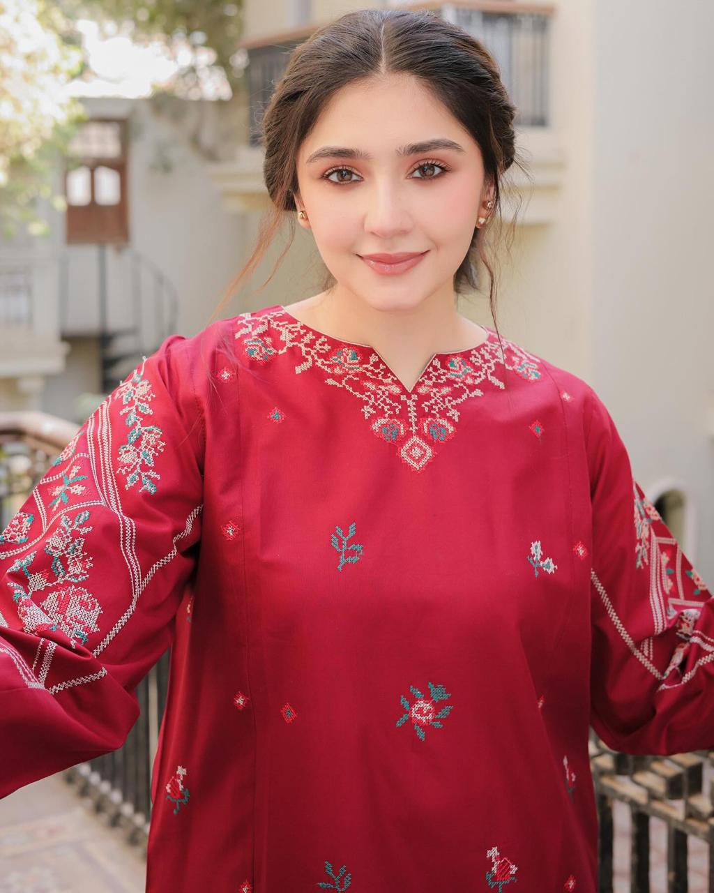 NISHA LAWN EMB CORD SETS ( FARSHI SHALWAR)