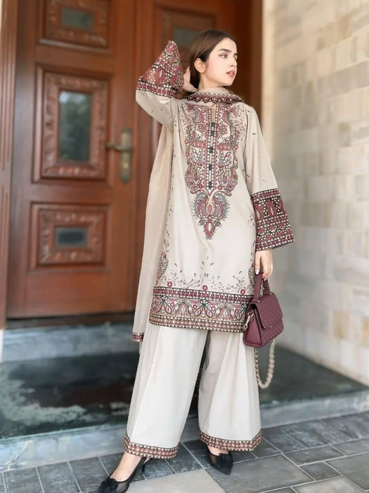 WINTER LUXURY HEAVY FULLY EMB 3PC