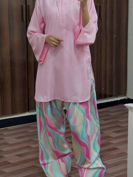 PINK SET ( FARSHI SHALWAR )