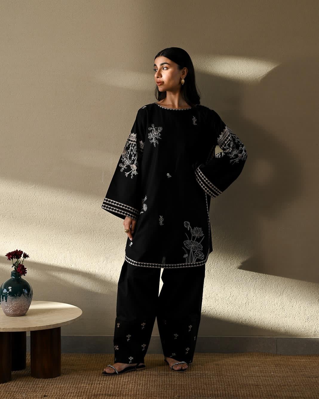 ZAIB LUXURY  CO-ORD SET WITH PLAZO