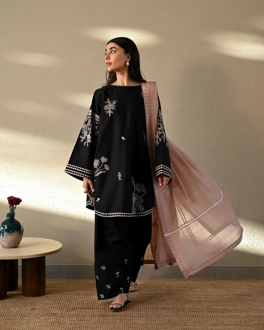 ZAIB LUXURY  CO-ORD SET WITH PLAZO
